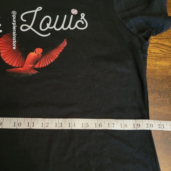 STL Cardinals Baseball T Shirt XL Black Stretch - Picture 7 of 9